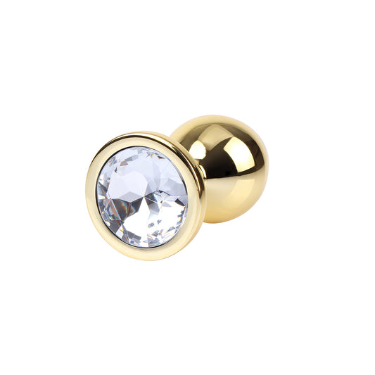 Clear Gem Gold Plug M