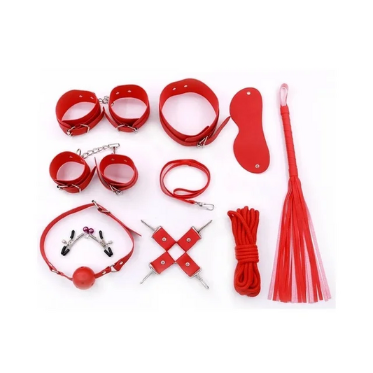 Kit Bondage Rojo Felpado